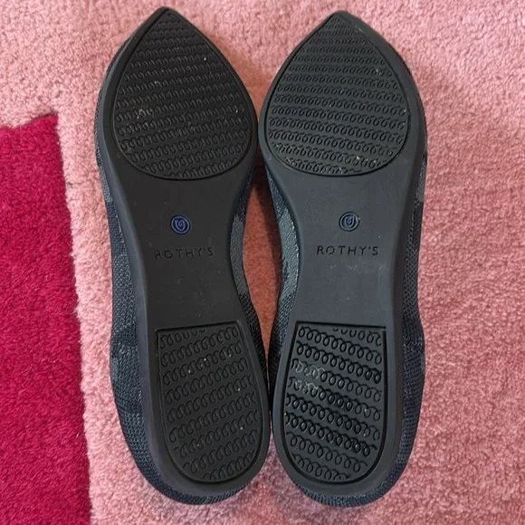 Rothy’s retired The Point Flats Black/Grey Camo - Picture 12 of 17